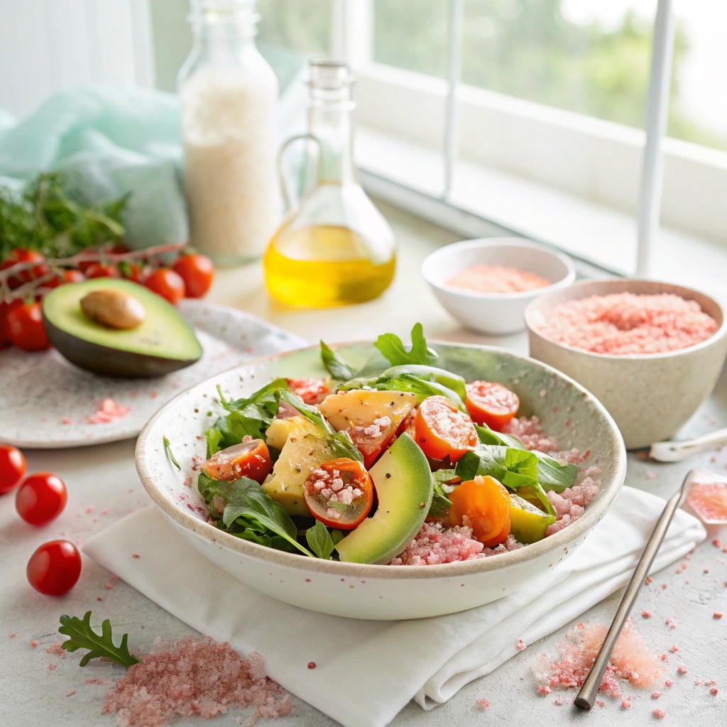 Healthy salad with Himalayan Pink Salt Diet for Weight Loss